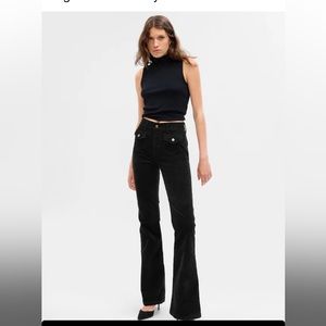 GAP black corduroy flare pants. New!